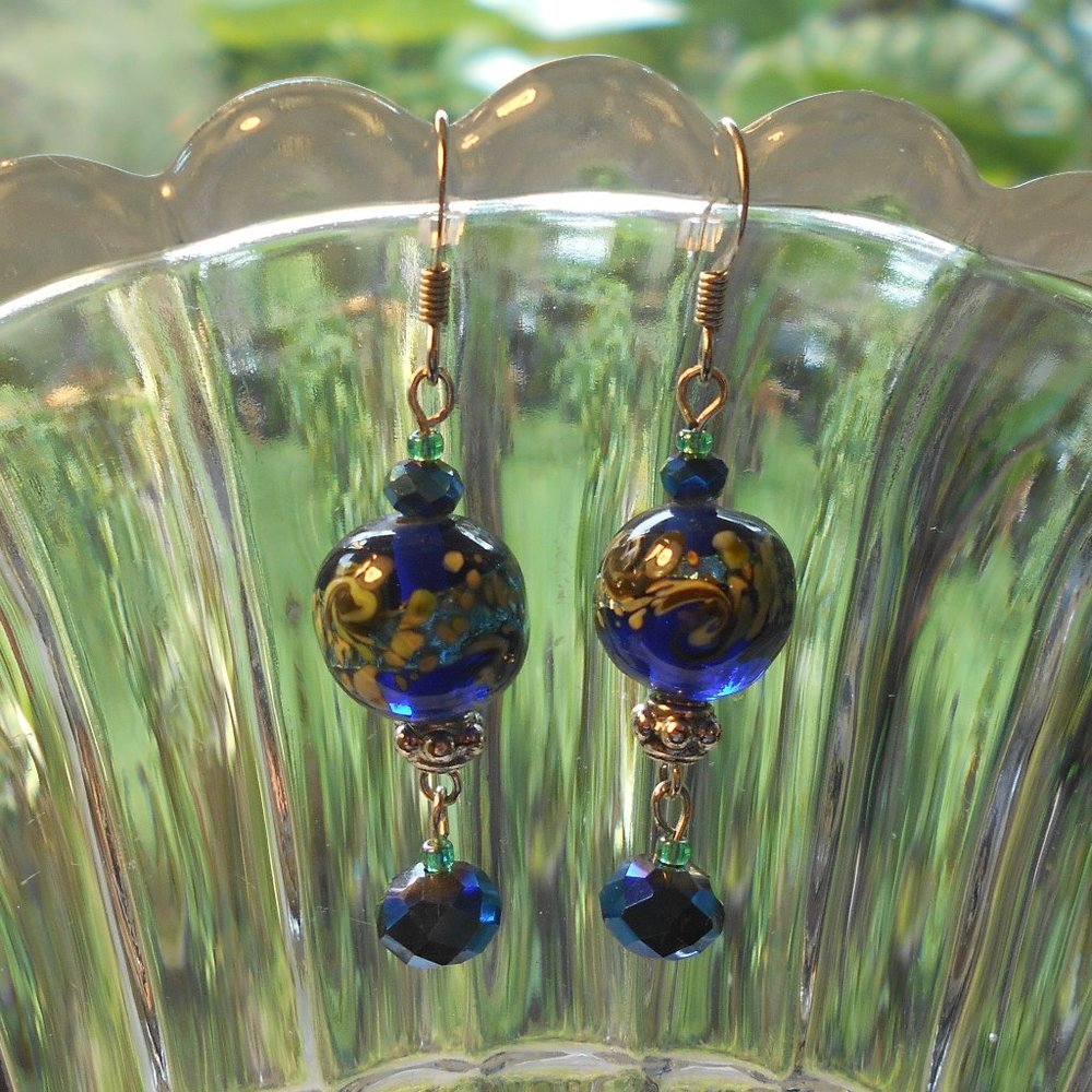 earings jewelry glass lampwork